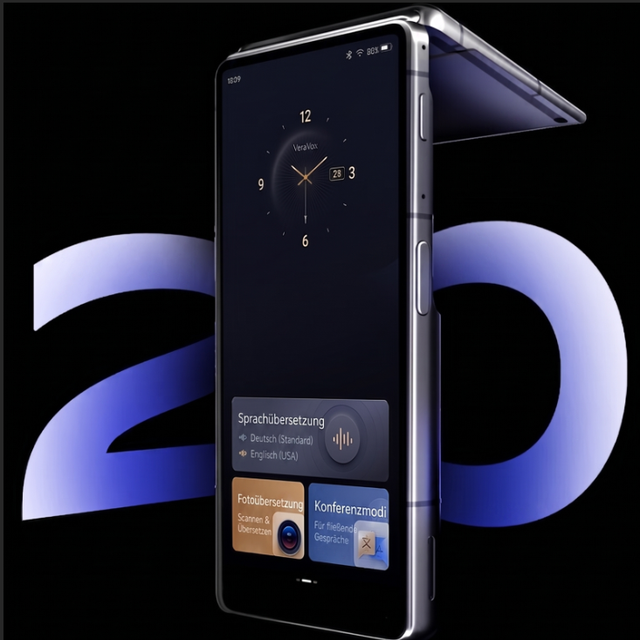 Dual-Screen Translator 2.0 in Silbergrau