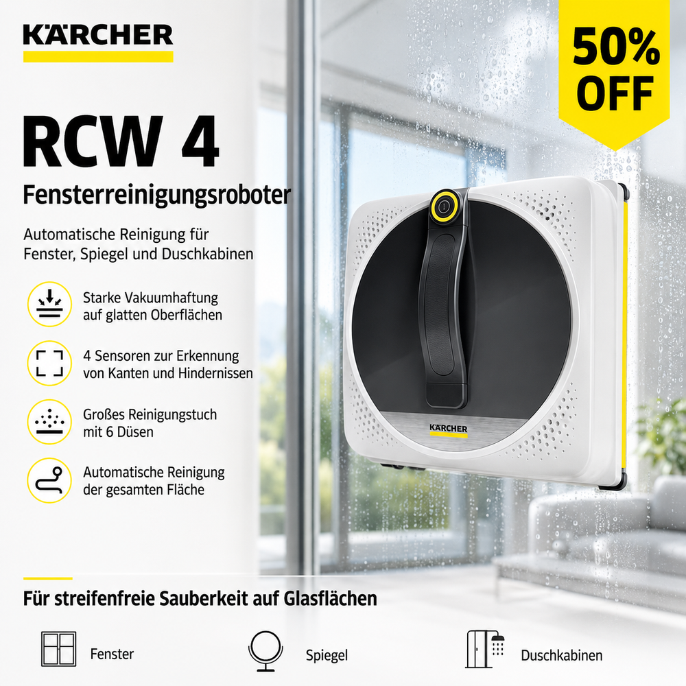 Kärcher RCW 4 Fensterreinigungsroboter – Angebotsgrafik der Quellseite