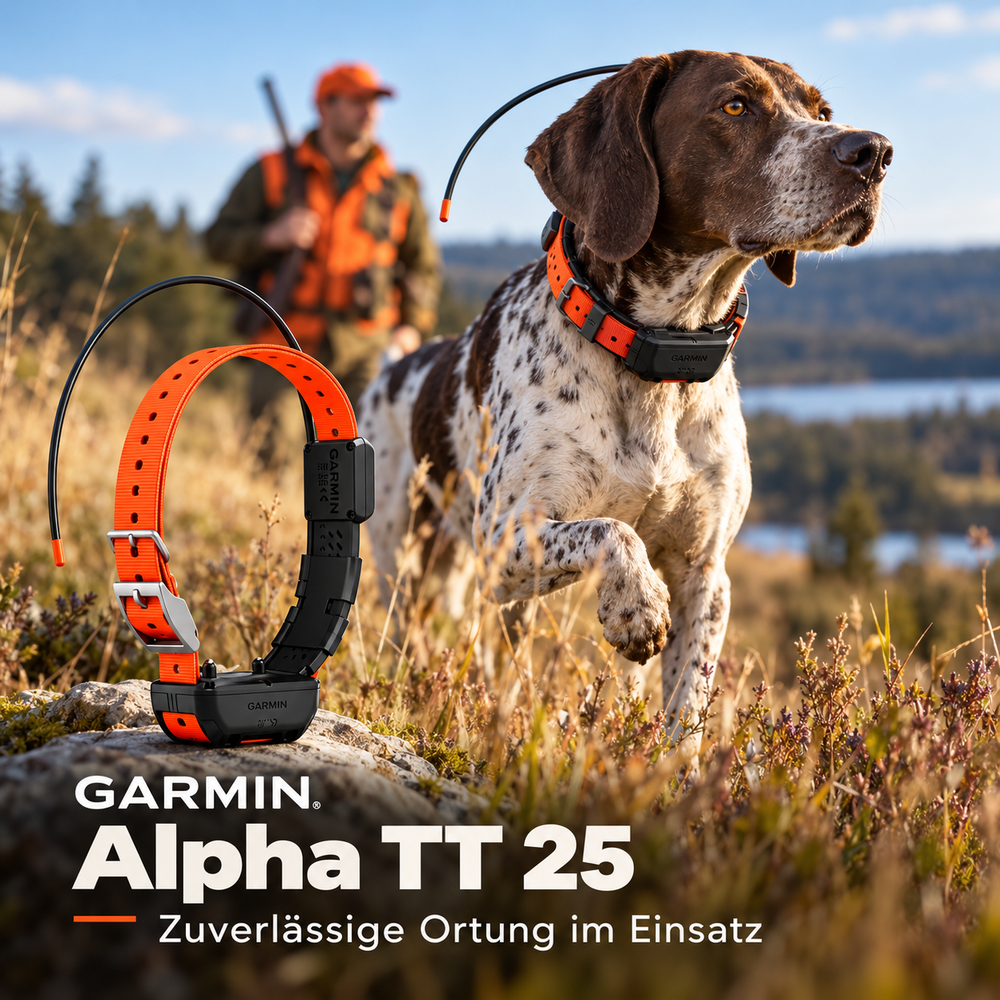 Garmin Alpha GPS Hundetracker mit Halsband für Jagdhunde